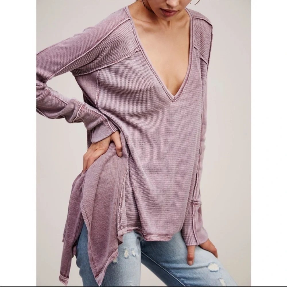 Free People Pacific Drippy Thermal In Green
